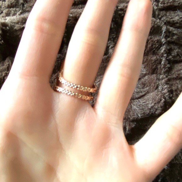 ALEXIS BITTAR• NEW Rose & Yellow Gold Crystal Abstract Thorny Crystal Tulip Ring - Picture 11 of 15